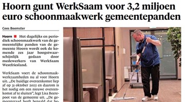Hoorn gunt schoonmaakwerk gemeentepanden aan WerkSaam Westfriesland