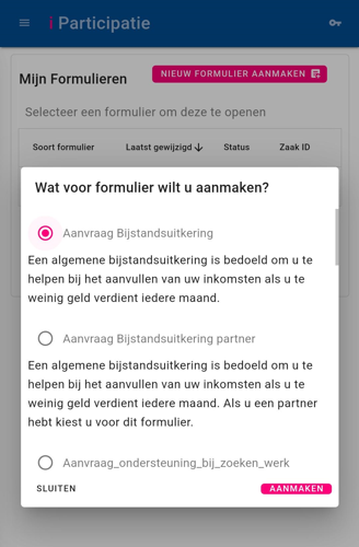 Formulier iParticipatie